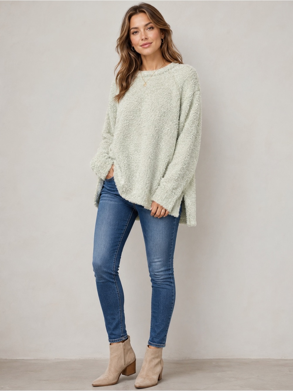 NWT Altar’d State Light Green Cozy Sweater